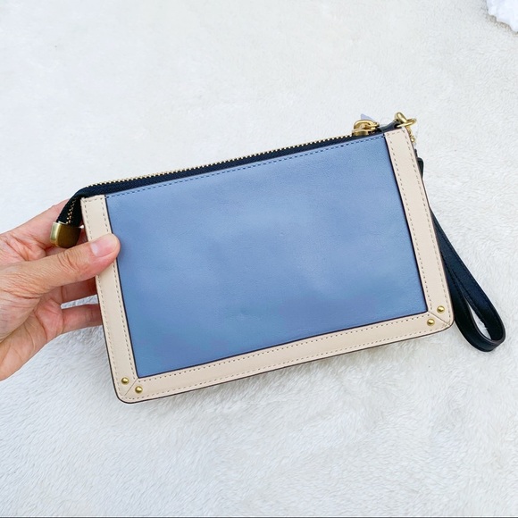 COACH Color-block Dreamer Leather Wristlet - Picture 4 of 10